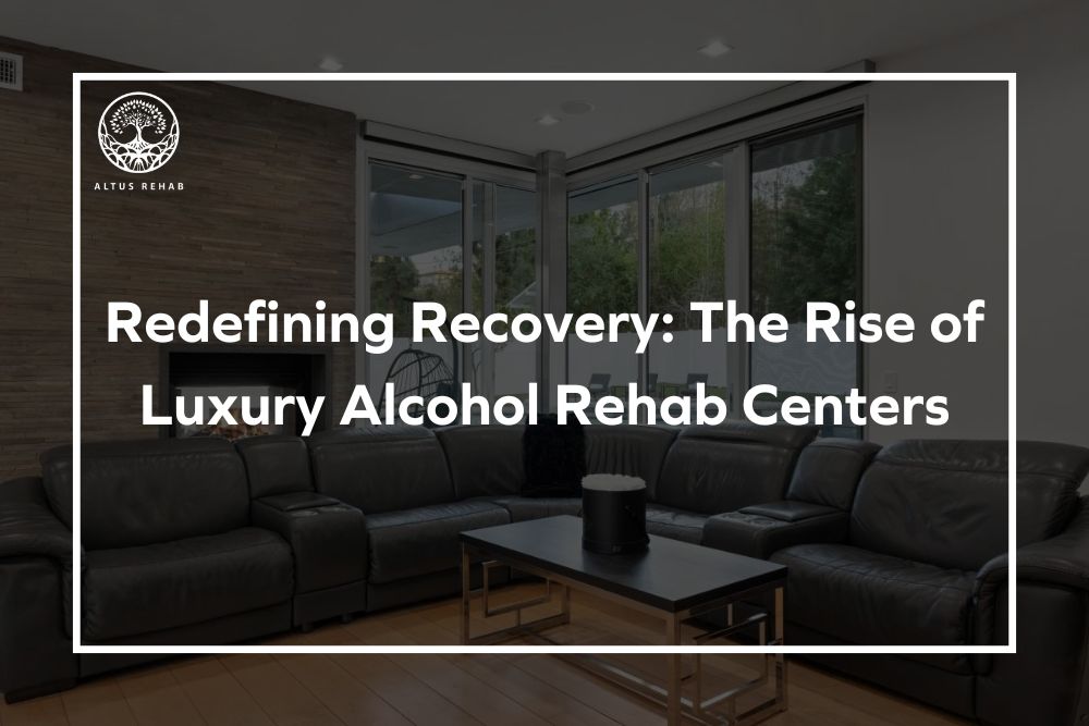 Elegant common area of a luxury alcohol rehab in Encino, California